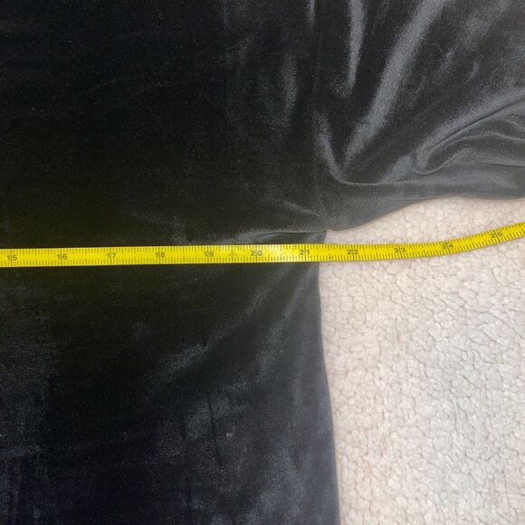 Wild Fable Women's Black Velour Hoodie with Ribbon Tie Waist Length Size XS - Picture 6 of 7